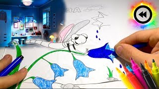 Coloring Pages and Making Room for Kids Dragonfly and Flowers Learning Insects
