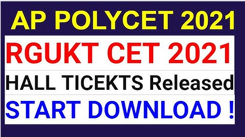 Download HallTickets of APIIITCET2021| RGUKTCET 2021