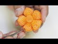 Cute Carrot Flower Carving Garnish