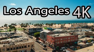 [4K] Los Angeles, California Freeway Traffic Driving | City Drone Footage