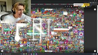 Xqc the end of r/place everything turns white