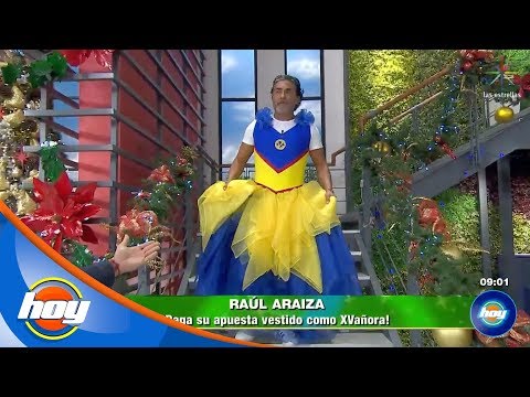 ¡Raúl Araiza cumple la apuesta y se convierte en una XVañora! | Hoy