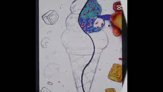 Coloring Time: Vibrant Ice Cream! 🍦 Final Results &amp; Tools #art #coloringadventure #drawing