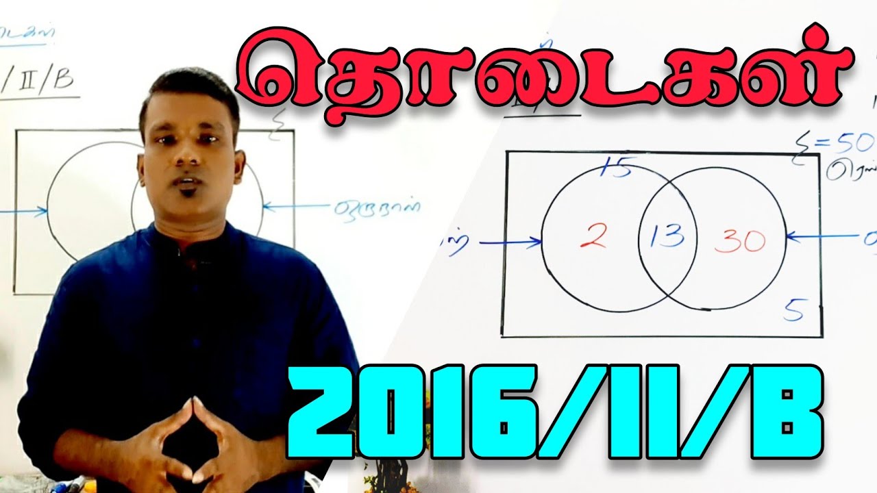 தொடைகள் || 2016/ II /B || Maths ||     Tamil medium || G.C.E O/L || Srilanka