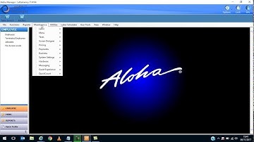 Aloha NCR Table Manager V 17 Items Menus and Submenus 2017