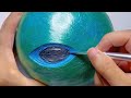 Asmr earth  moon tape ball cutting 4 min  relaxing and satisfying red