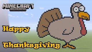 Minecraft: Pixel Art Tutorial and Showcase: Thanksgiving Turkey (Happy Thanksgiving)
