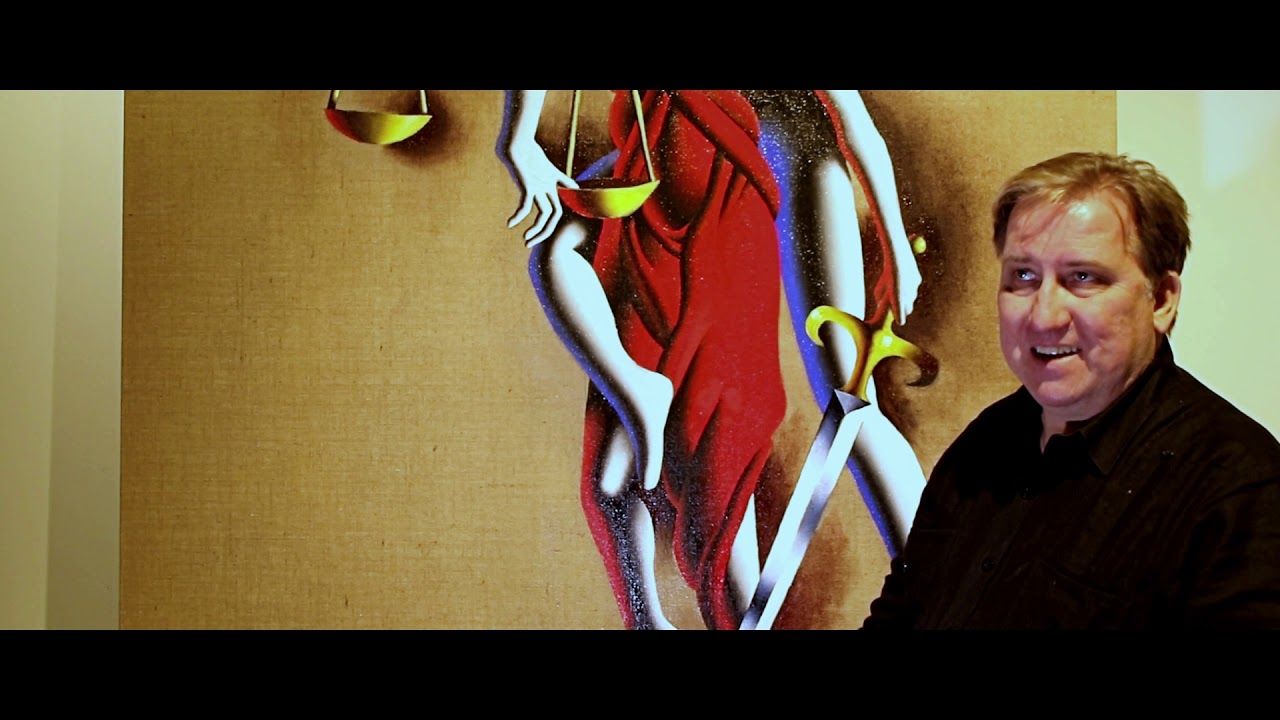 BEYOND JUSTICE, Mark Kostabi interviewed at MACRO in Rome in 2019