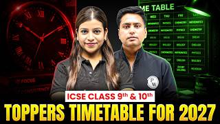ICSE Class 9 & 10 Study Timetable 2027 📚 | Toppers Daily Routine Revealed