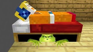 EL GRINCH APARECE DEBAJO DE MI CAMA EN MINECRAFT !!