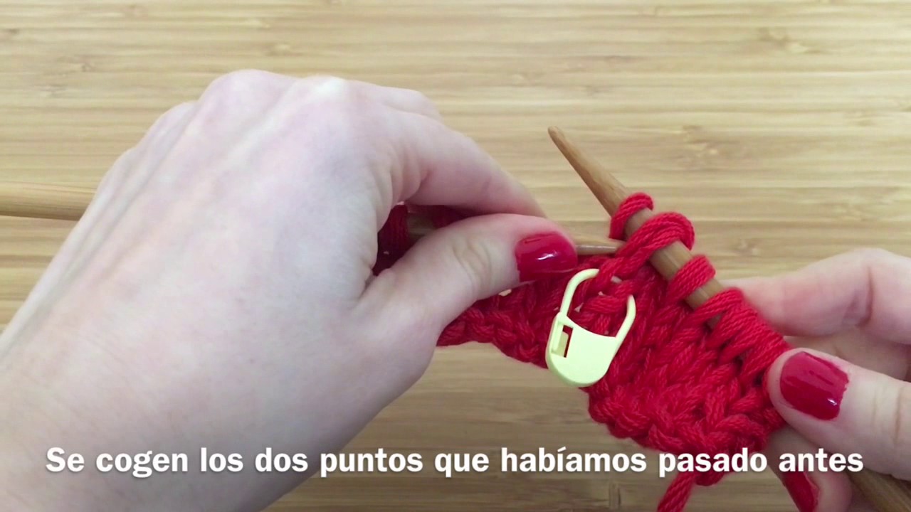 Disminuciones: disminución doble centrada - YouTube