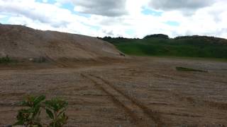 Running up the sand banking - KM Baja 23cc
