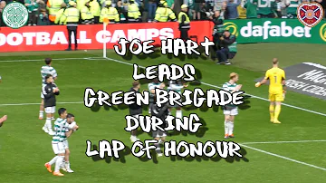 Joe Hart Leads Green Brigade During Lap of Honour -  Celtic 3 - Hearts 0 - 04/05/24