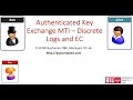 Authenticated Key exchange (MTI/A0/B0/C0/C1) - Discrete Logs and Elliptic Curve methods