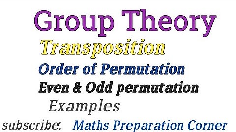 Order of permutation. Transposition. Even. & odd permutation theorems and examples in urdu/hindi
