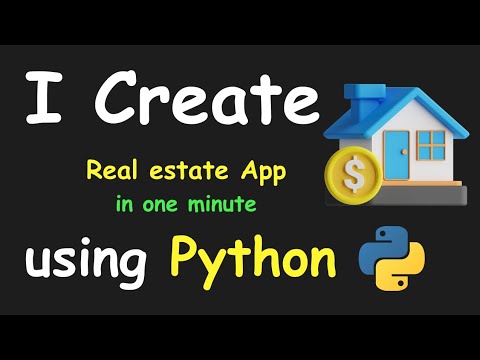 I CREATE REAL ESTATE INVESTMENT APP IN 1 MIN USING PYTHON & LEARN PYTHON BY BUILDING SIMPLE PROJECTS