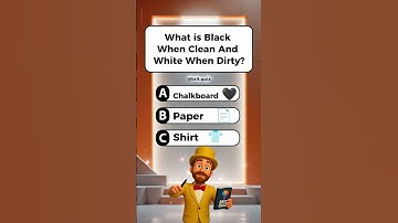 What is black when clean and white when dirty   #triviatricks #riddles #quiztime #iqtest