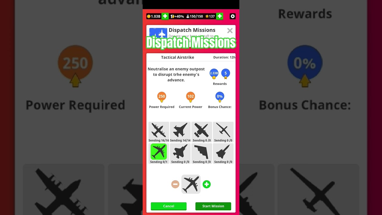 today, Dispatch Missions. Idle Air Force Base. 