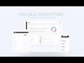 Introducing the mercatus investor portal