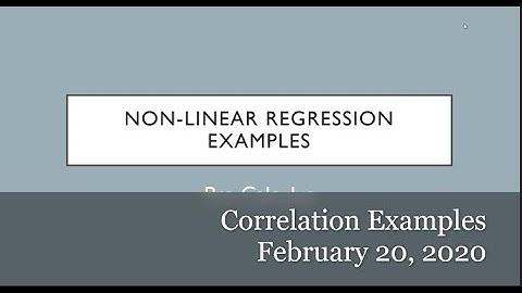 Nonlinear regression examples