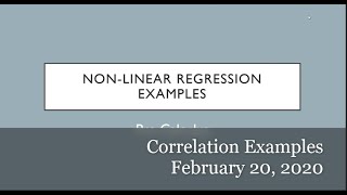 Nonlinear regression examples