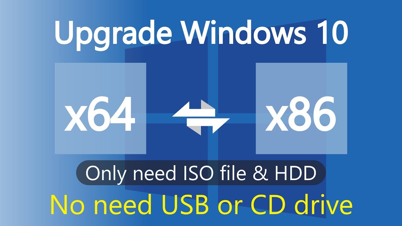 can you upgrade to 64 bit windows 10 from 32 bit