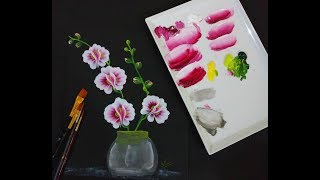 orchid painting acrylic