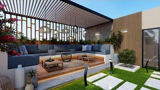 100 Modern Patio Design Ideas 2024 Backyard Garden Landscaping ideas| House Rooftop Pergola Design