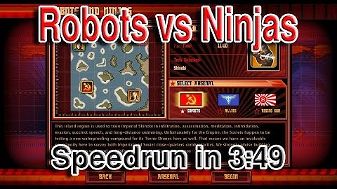 Red Alert 3 Uprising Challenge: Robots and Ninjas 3:49 Speedrun!