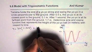Model Trigonometric Function Height of Yo Yo with Time