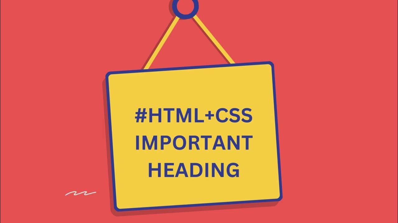 HTML IMPORTANT HEADING ELEMENT | HTML & CSS IMPORTAND HEADING ...