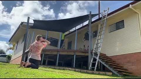 Oddly satisfying shade sail installation #5