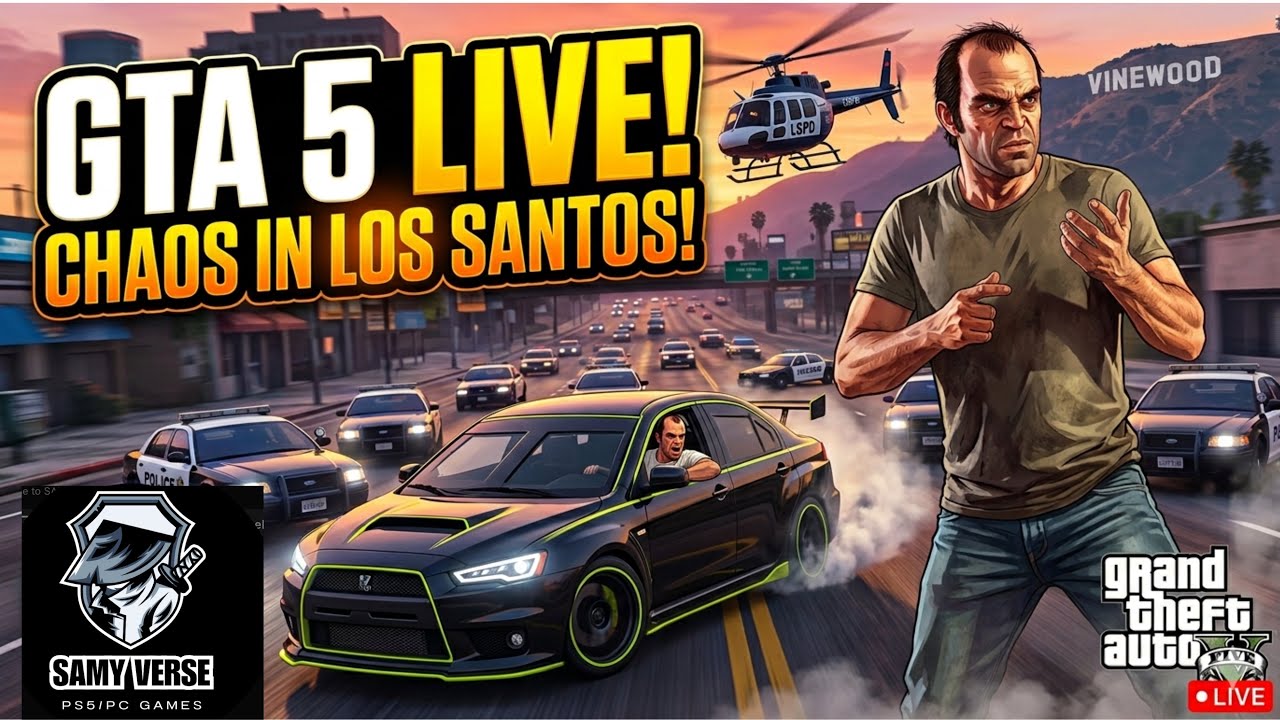 GTA 5 Chaos in Los Santos LIVE 💀| #gta5 #shortsfeed #gtalive - YouTube