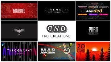 All Motion Graphics Tutorial trailers in one video, DND ProCreations channel Trailer