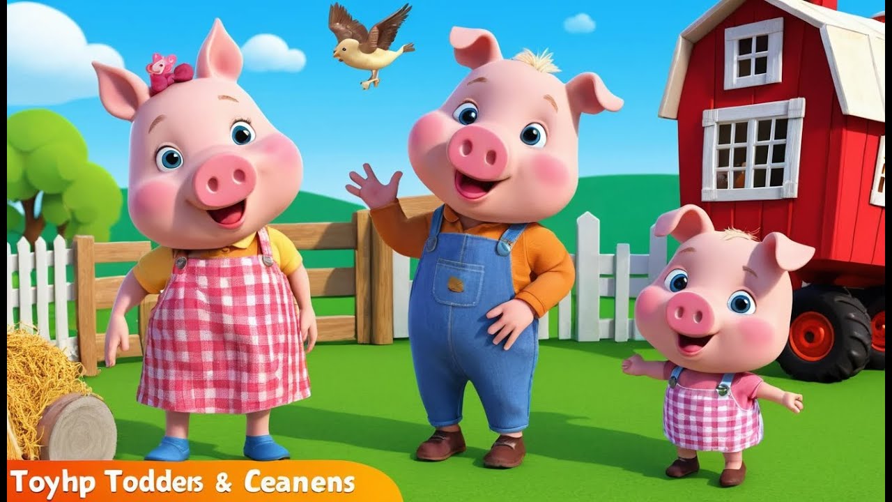 This Little Piggy Goes to Market Town 🐷🏪 | Funny Farm Song & Nursery Rhymes for Kids