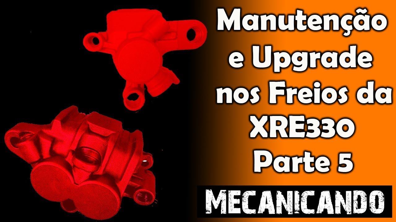 Manutenção e Upgrade nos Freios da XRE330 - Parte 5 - Como Pintar Pinças e Discos de Freio