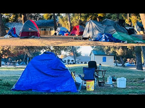 (HIA185) TERRIBLE HOMELESS IN TRACY CALIFORNIA (Our First Time Here!) @ El Pescadero Park!