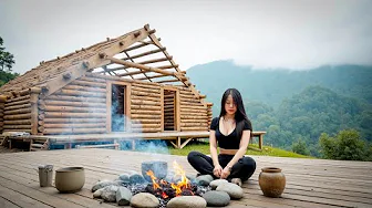 365 Days of Living Off-Grid - Building Wooden Houses, Free Mini Electricity, etc...