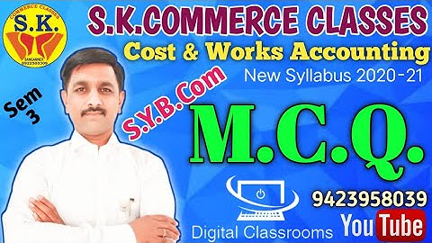 MCQ SYBCom  || Cost & Works Accountating