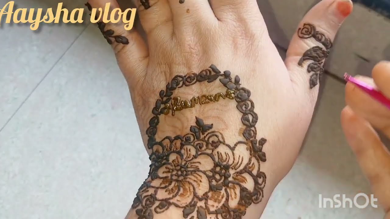 Vlog4 aaj mene lagai chand raat special easy mehendi design #vlog #mehndi #trending #viral 