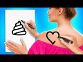 Cool ART CHALLENGE For Friends 🔥 Funny Pranks and School Crafts