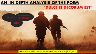 An In-depth Analysis of the Poem, Dulce Et Decorum Est for CSEC English B (Comparative Essay)