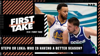 Steph Curry or Luka Doncic: Who is having a better season? First Take debates