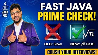 DSA Maths 7 | How to Check Prime Number in Java | From Brute Force to Optimized (√n Explained)