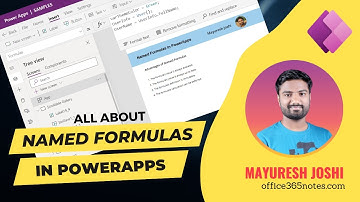 Named Formulas In PowerApps And It
