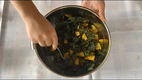 Kale and Mango Salad Tutorial Video! | Kaitlyn DAlessandro