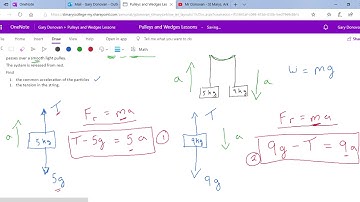 Intro to Pulleys 2   Leaving Certificate Applied Maths