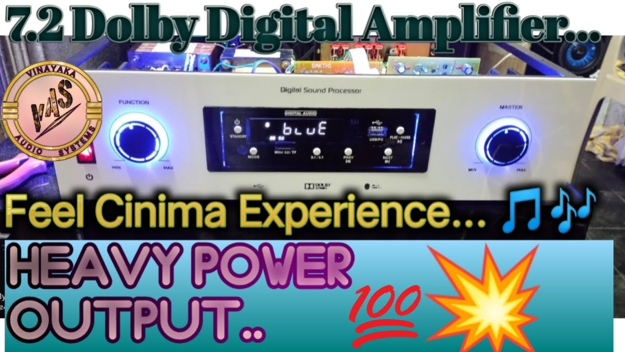 7.2 Dolby Digital Amplifier In Telugu // Cinema Amplifier Dolby In