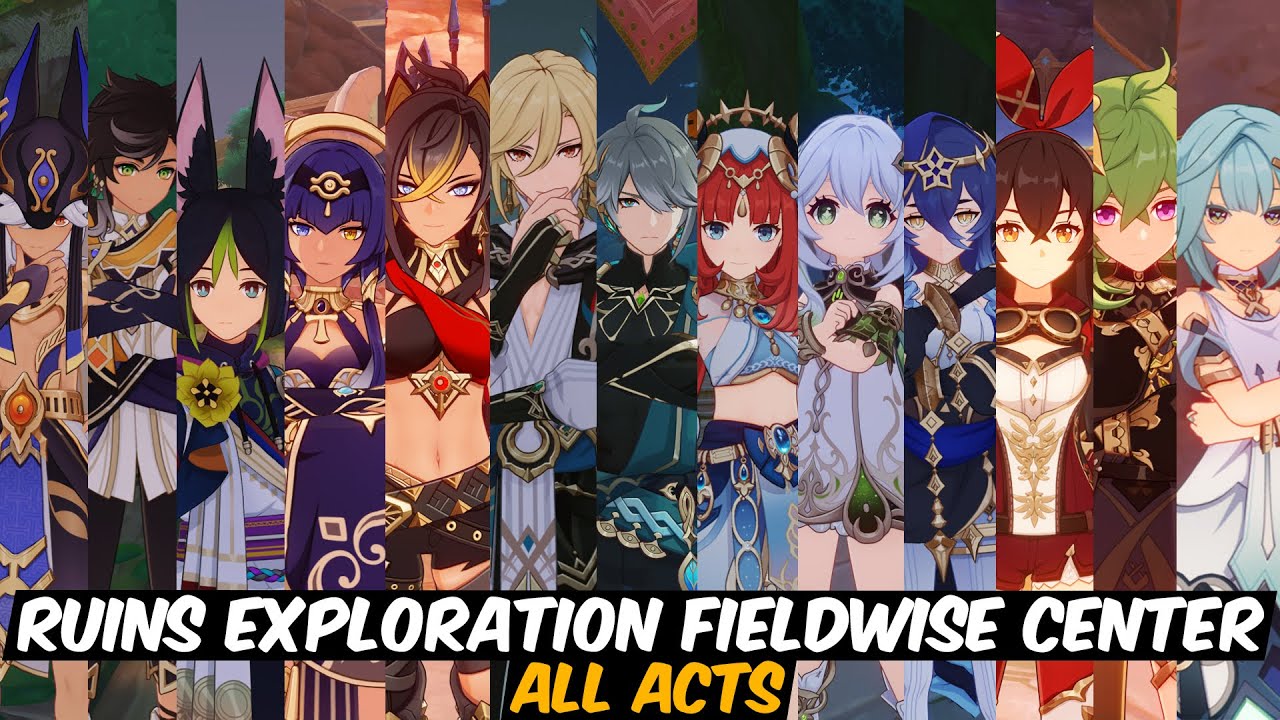 Руины, исследование, полевой центр, все акты, скрытые персонажи, местоположение/взаимодействие [J...