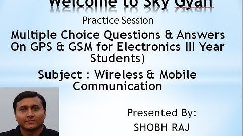 MCQ on GPS & GSM (Wireless & Mobile Communication) l Diploma l Polytechnic l Engineering l SkyGyan